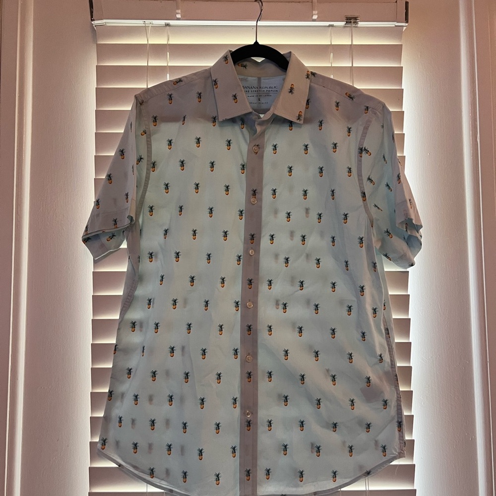 Banana Republic Men's Pineapple Print Shirt
